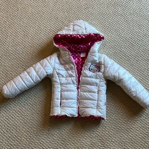Girls Hello Kitty puffer coat - new without tag